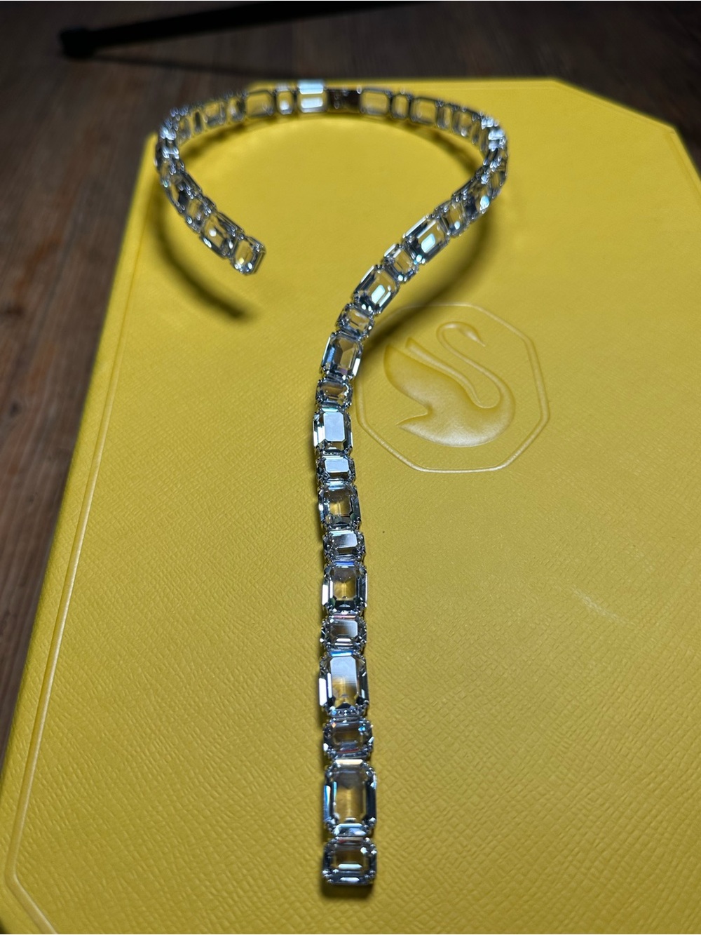 Swarovski Clear Crystal Wrap Necklace - Picture 3 of 4